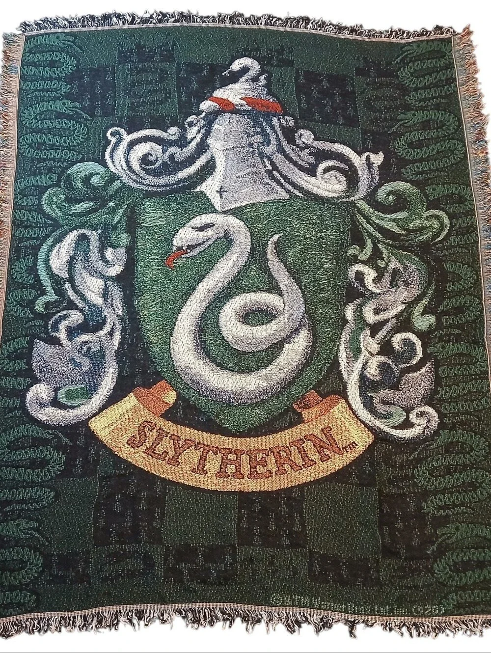 Harry Potter Slytherin Crest Wall Throw Blanket 48x60